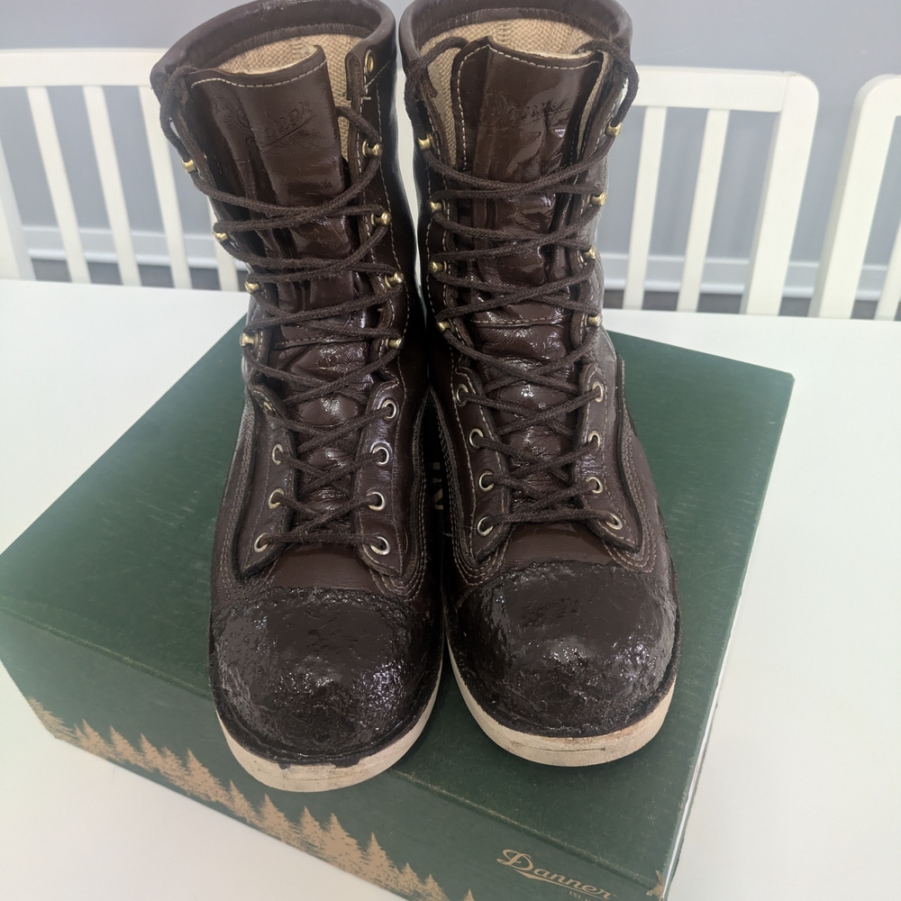Danner Brown Leather Lace-Up Boots